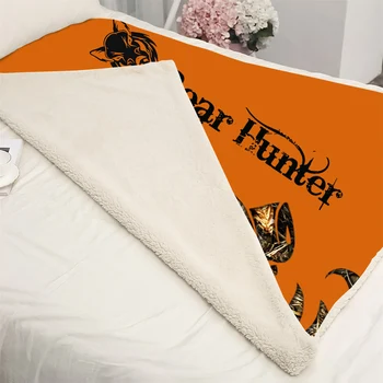 CLOOCL Caça de Javalis Cobertores de Impressão 3D Animal de Porco Dupla Camada Sherpa um Cobertor na Cama Têxteis para o Lar Sonho de Estilo de