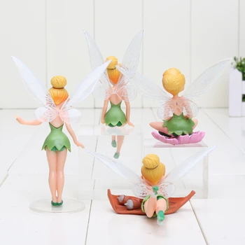 4pcs/set de Fadas Resina de Figuras de Ação de Fadas Anime Figuras de brinquedo bonito Brinquedos 4-11cm