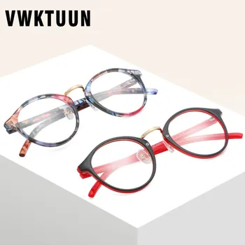 VWKTUUN Rodada de Óculos com Armações de Mulheres, Homens, Óculos Óculos Quadrado Simples Óculos de Metal Armações de Óculos aos Alunos Falso Óculos