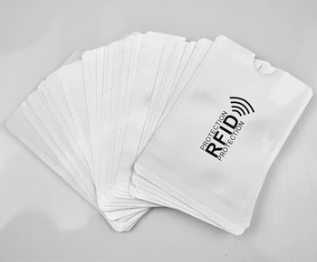 1000pcs RFID Bloqueio de Mangas Anti-Roubo de Cartão RFID Protetor de RFID Bloqueio de Manga Identidade Anti-Digitalização do Cartão de Manga