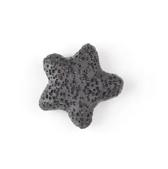 Estrelas Natural de Rocha de Lava Grânulos de Pedra DIY Difusor de óleos Essenciais de Pingentes de Jóias Estrela-do-mar Colar Brincos Fazer