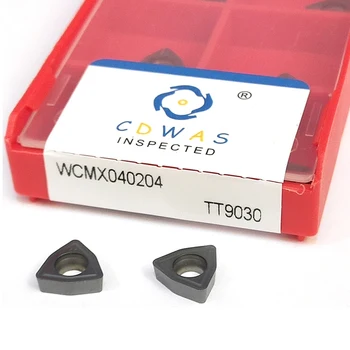 WCMX030208 WCMX040208 WCMX050308 WCMX06T308 WCMX080412 WCMT06T308 Pastilhas de metal duro de Torno CNC, Fresa para WC (Tipo U Broca de ferramenta