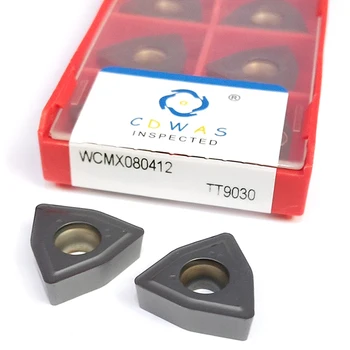 WCMX030208 WCMX040208 WCMX050308 WCMX06T308 WCMX080412 WCMT06T308 Pastilhas de metal duro de Torno CNC, Fresa para WC (Tipo U Broca de ferramenta