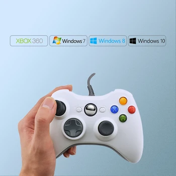 GTIPPOR USB com Fio controle de jogo Para Xbox 360 Joystick Para Oficial da Microsoft Controlador do PC Para o Windows 7 8 10
