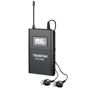 Alta Quantidade 1 Transmissor+2 Receptores Takstar WTG-500 sem Fio de Guia de turismo Sistema de frequência UHF de 6 canais selecionáveis de 100m