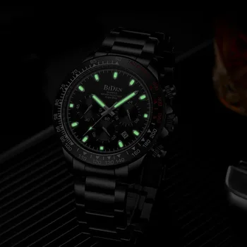 Relógios Mens Impermeável Relógio Analógico De Moda De Aço Inoxidável, Impermeável Luminoso Do Relógio Dos Esportes Dos Homens Relógio Masculino