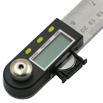 TIKON 200mm Digital Transferidor Inclinômetro Goniometer Nível Ferramenta de Medição Eletrônica de Medidor de Ângulo de Ângulo de Aço Inoxidável Régua