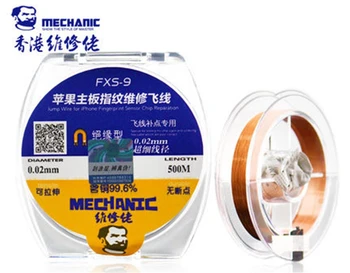 MECÂNICO fxs-9 500M 0,02 mm de Cobre 99,6% De Isolados Voar salto de Linha de fio para o iPhone placa-Mãe Sensor de impressão digital Chip de Reparação