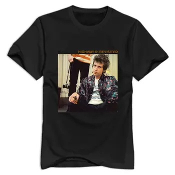 Hoxsin Homens Bob Dylan Highway 61 Legal Algodão T-shirt da Juventude Gola Redonda Personalizados T-Shirts Superior Tee T-Shirt dos Homens de Impressão