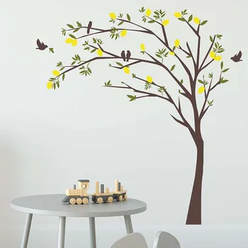 Nordic Estilo Simples Árvore de Adesivos de Parede para sala de estar, Quarto Berçário a Decoração da Parede do Vinil do PVC Adesivos de Parede Arte Murais, Decoração de Casa