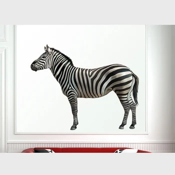 3D Realista Zebra Decorativos, Adesivos de Parede Criativas de Decoração Para Sala de estar, Quarto de Crianças, Quarto de Arte Mural de Parede Decal Adesivo