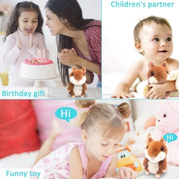 Falando Hamster Repete o Que Você disse Brinquedos de Pelúcia para Meninos Meninas rapazes raparigas & de Presente do Bebê Brinquedos para Crianças