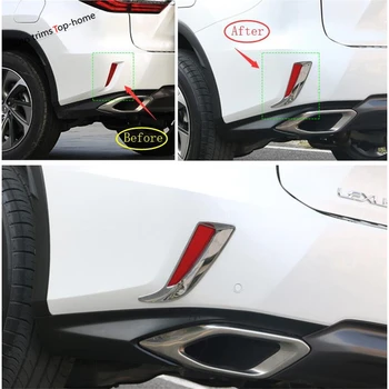 Yimaautotrims Exterior Ajuste Para o Lexus RX RX450H 2016 - 2020 ABS Cromado Traseira da Cauda luz de Nevoeiro Luzes de Cobertura Trim / Cromo Estilo
