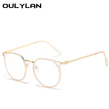 Oulylan Rodada Terminou Miopia Óculos Mulheres Homens de Olhos de Gato Míope, Óculos Estudante de Óculos com Dioptrias Menos -1.0 -1.5 -2.5