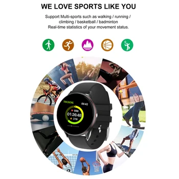 LIGE 2020 Novo Smart Watch, Homens e Mulheres, a frequência Cardíaca Pedômetro Multifuncional Esportes Impermeável Smartwatch de Fitness Tracker + Caixa