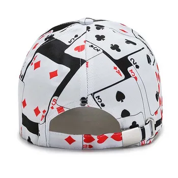 Moda de rua boné de beisebol de graffiti sol caps hip hop de poker de impressão viseira primavera chapéu ajustável snap-back chapéus tampas de golfe