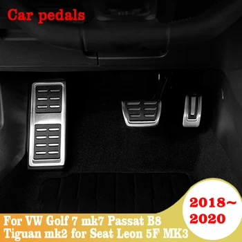 Pedais do carro, a Pé, de Combustível, de Frenagem Capa de Almofadas Para VW Golf 7 MK7 Passat B8 Tiguan MK2 2018 2019 2020 Para Seat Leon 5F MK3 Acessórios