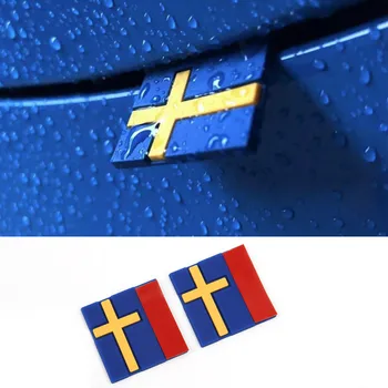 2-10 Pcs Carro 3D Adesivo Suécia Bandeira Decoração Emblema Porta do Carro Tronco grelha frontal Para a VOLVO XC40 XC60 XC90 V90 S90 S60, V60 V40