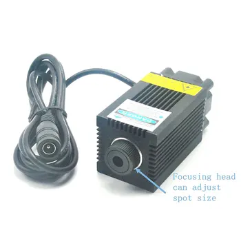 405nm Violeta/Azul do Laser do Diodo Dot Módulo de 200mw de Iluminação LED, Foco Ajustável de gravação a Laser w 12V 1A Adaptador de NÓS/eu/UK/AU