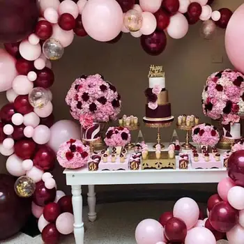 Balão Garland Arco Kit-de-Rosa de Ouro Branco Látex Balões de ar a festa de noivado de balões chá de bebê festa de aniversário, decoração de suprimentos