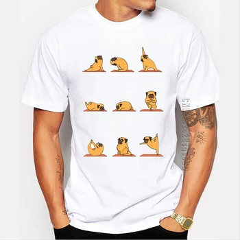 Moda masculina de Boston Terriers T-Shirt Algodão em torno do Pescoço Tops Hipster Esqueleto Impresso T-Shirts