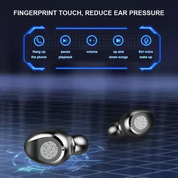 Sem fio Bluetooth Esportes Fones de ouvido IPX5 Impermeável do Toque Mini F9 TWS sem Fio Bluetooth Estéreo 5.0 Carregamento Bandeja de Mini-Stealth