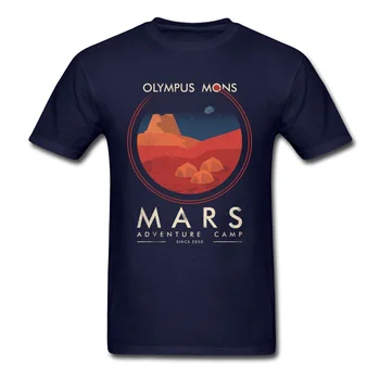 Olympus Mons Ocupar Aventura Marte SpaceX Tshirt Vulcânica Do Planeta Rochas Homens Camiseta De Volta Para O Futuro Galaxy T-Shirt Grande