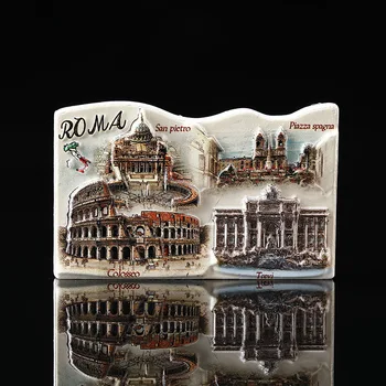 Mundo dos Turistas 3D Artesanato de Resina Roma Sicília Criativo Ímãs de Geladeira Viagem de Itália Lembrança a Decoração Home Acessórios, Idéias de presentes