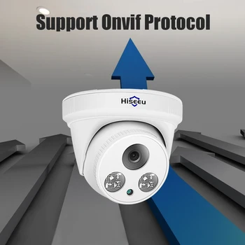 5MP 1080P 4MP POE Camera IP H. 265 de Áudio, Câmera da Abóbada do ONVIF de Detecção de Movimento Para PoE NVR do modo de Exibição do Aplicativo Hiseeu