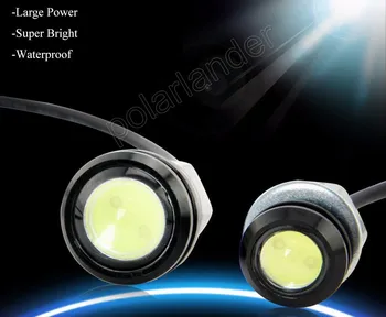 Frete grátis Lâmpada do carro 10pcs 18mm Olhos de Águia luzes Diurnas de LED de Alto Brilho de Carro Luzes de Trabalho de Origem Impermeável