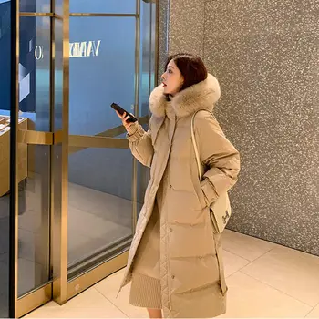 Inverno 2020 Coreano Longo Do Soprador Bomber Jackets Mulheres Oversize Casaco Plus Size Peles Feminino Casaco Básico Casacos De Neve Desgaste Capa