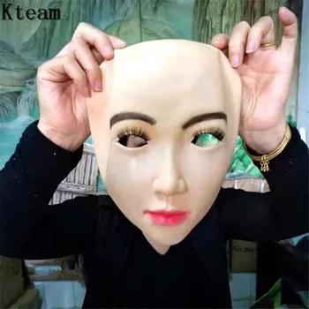 Engraçado Novo Realistas Feminino Máscara Para O Dia Das Bruxas Humano Do Sexo Feminino Máscaras De Látex Festa De Brinquedo De Menina 