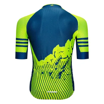 Geeklion Corrida De Fitness Equipe De Ciclismo Jersey Respirável Ajuste Pro Amarelo Fluorescente Moto Roupas De Verão Ciclista Aperto Camisa