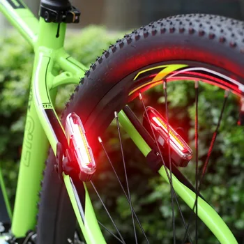 A Luz vermelha E Azul Acessórios da Bicicleta Vale Luzes de Bicicleta de Montanha de Segurança 2020 Carregamento por USB LED de Aviso Pateta Lanternas traseiras Noite