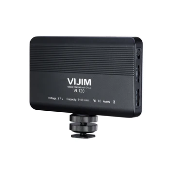 VL120 3200K-6500K Ultra-Fino LED Luz de Vídeo Vlog Bolso Luz, temperatura de Cor Ajustável com Silicone, caixa de Filtro de Cor