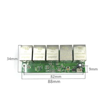 Não gerenciado 3/5port 10/100M Ethernet industrial módulo switch de PCBA da placa do OEM de detecção Automática, o Portas de PCBA da placa do OEM da placa-Mãe