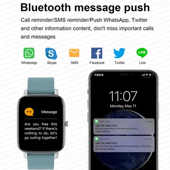 2021 Novo H80 Smart Watch Homens Esportes Fitness Tracker 1.69 Polegadas Touch Screen Smartwatch Mulher Bluetooth Relógio Para IOS, Android Telefone