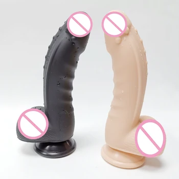 CPWD Feminino Masturbação Realista Dildo Flexível Pênis Pau com ventosa, Produtos para Adultos Brinquedo do Sexo para a Mulher Falso Pele Paus
