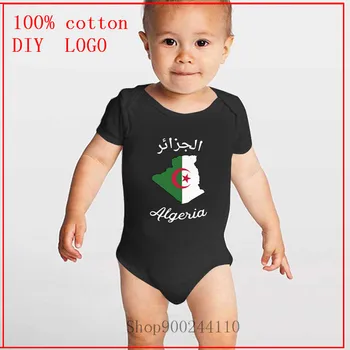 Argélia bandeira impresso Bebê Bodys Recém-nascido Criança Infantil do Bebê Macacão Bodysuit Roupas Roupas ropa de bebe Trajes de Pijama