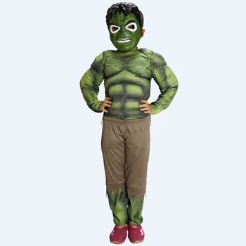Fantasia infantil O Hulk Cosplay do Traje de Halloween para Crianças Disfraces Natal desempenho da Fase de jogar vestir