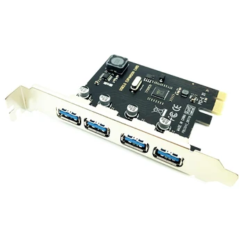 4 portas USB 3.0 PCI-E da Placa de Expansão PCI Express PCIe USB 3.0 Adaptador HUB de 4 portas USB3.0 Controlador USB 3 0 PCI e PCIe Express 1X