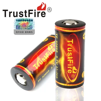 TrustFire 2pcs 6000mah 3,7 V 32650 de iões de Lítio Li-Bateria Recarregável Com PCB Protegido para Lanterna LED