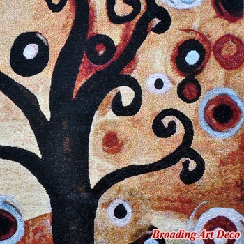 Trinitary Árvore da Vida Jacquard Tecer a Tapeçaria Pendurada na Parede Gobelin Têxteis-Lar da Decoração da Arte de Aubusson de Algodão 138*113 centímetros