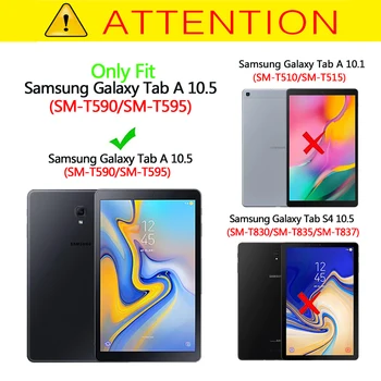 Case para Samsung Galaxy Tab de 10,5 SM-T590/T595/T597 Tablet PU Couro Tampa do Suporte para Samsung Galaxy Tab de 10,5 Caso de Tablet