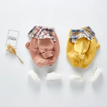 Primavera Bebê Body coreano para Crianças Desgaste do Bebê Uma peça de Menina de Bebê da Princesa do Vento Lapela Pacote de Roupas de Bebê Menina