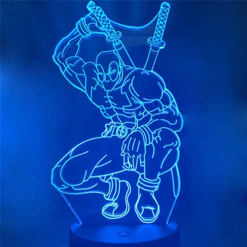 Marvel Avengers 3D Lâmpada Capitão América Thor Homem de Ferro, a Figura de Ação da Noite do DIODO emissor de Luz de 7 Mudança de Cor da Lâmpada Crianças Presentes de Natal