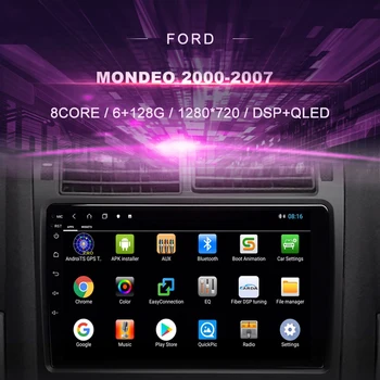 DVD do carro Para Ford Mondeo (2000-2007) auto-Rádio Multimédia Player de Vídeo de Navegação GPS Android 10.0 Duplo Din