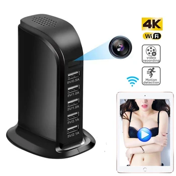 Mini Câmera 4K WIFI HD 1080P câmera IP sem Fio da Câmera de Segurança USB Carregador de Parede Bebê Monitor de Câmera Câmera de vídeo para Smart Home