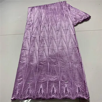 5 jardas do laço Suíço tecido 2020 mais recente pesado bordados de contas Africana tecidos de algodão Suíço em voile de renda populares de Dubai estilo 3L11231