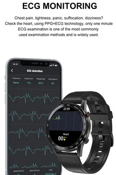 2020 Venda Quente SmartWatch Homens ECG Taxa de Calor I68 impermeável Chamada Bluetooth 360 HD Monitor de Sono Smart Watch para Apple IOS, Android